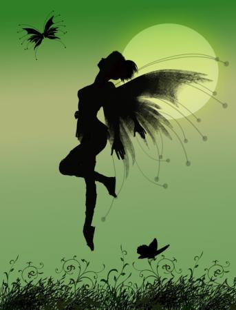 pasakų, žalia, mėnulis, musė, sparnai, drugelis Franciscah - Dreamstime