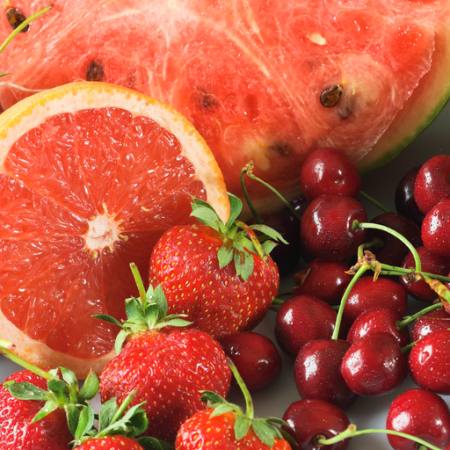raudona, vaisiai, mangų, melionų, vyšnių, vyšnių Adina Chiriliuc - Dreamstime