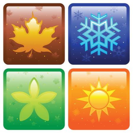 žymenys, žiema, vasara, ledai, ruduo, rudenį, pavasarį Artisticco Llc - Dreamstime