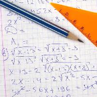 Pixwords Vaizdas su pieštukas, numeriai, matematikos, oranžinė Dleonis