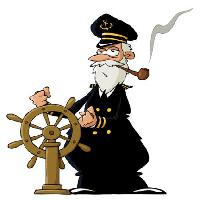jūrininkas, jūrų kapitonas, ratas, vamzdis, dūmai Dedmazay - Dreamstime