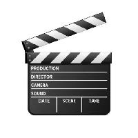 Pixwords Vaizdas su lenta, gamyba, režisierius, kamera, data, scena, imtis, juoda, balta Roberto1977 - Dreamstime