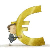 Euro, vyras, ženklas, pinigų Jrcasas