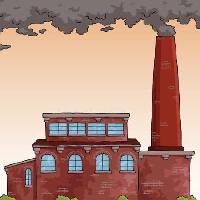 Pixwords Vaizdas su dūmai, gamykla, pastatas Dedmazay - Dreamstime