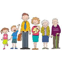 Pixwords Vaizdas su žmonėms, šeima, kūdikis, vaikas, vaikai, seneliai I359702 - Dreamstime