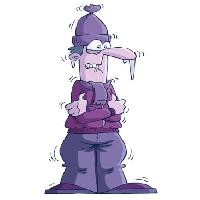 Pixwords Vaizdas su šalta, žmogus, ledas, violetinė Dedmazay - Dreamstime