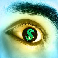 Pixwords Vaizdas su pinigai, doleris, akių, antakių Andreus - Dreamstime