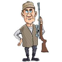 Pixwords Vaizdas su pistoletas, vyras, medžioklė, medžiotojas Anton Brand - Dreamstime