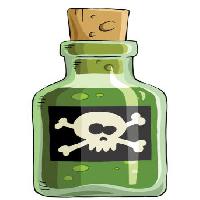 Pixwords Vaizdas su žalias, butelis, kaukolė Dedmazay - Dreamstime