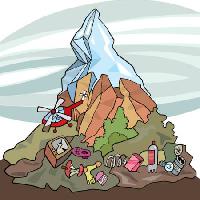 Pixwords Vaizdas su kalnas, ledai, šiukšliadėžės, smulkintuvas Igor Zakowski - Dreamstime