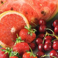 Pixwords Vaizdas su raudona, vaisiai, mangų, melionų, vyšnių, vyšnių Adina Chiriliuc - Dreamstime
