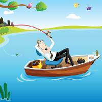 Pixwords Vaizdas su valtis, vyras, vanduo, žvejyba, ežeras Zuura - Dreamstime