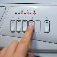 ranka, pirštas, mygtukas, stumti, skalbimo mašina Stefan Redel (Gbp)