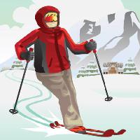 Pixwords Vaizdas su slidžių, žiema, sniegas, kalnas, kurortas, raudona Artisticco Llc - Dreamstime