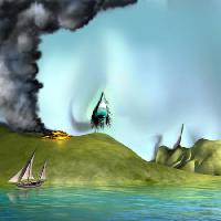 Pixwords Vaizdas su abstrakti tapyba, vanduo, laivas, veido, akių, dūmų Paul Fleet - Dreamstime