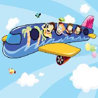 lėktuvas, laimingas, turistai, baloons, dangus, lėktuvas Zuura - Dreamstime